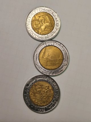 Lotto 10 Monete 500 Lire Italiane Varie Anni