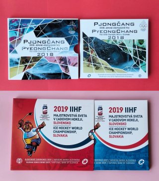 Set 2018 y 2019 Monedas Eslovaquia