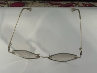 Gafas de sol vintage rombo plateadas