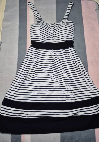 Vestido midi rayas marinero