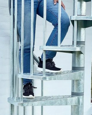 Escalera Caracol Galvanizada Nueva color Plata