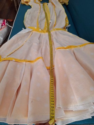 Vestido Flamenca Lunares Amarillo
