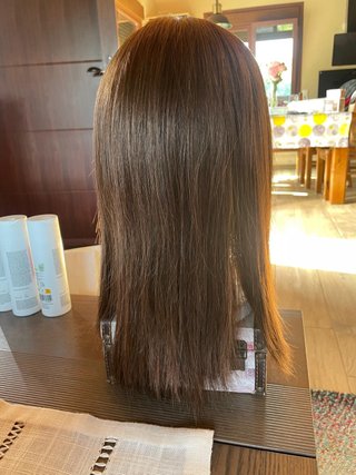 Peluca pelo natural y complementos Puri Collazo
