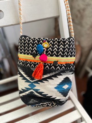 Bolso bandolera étnico multicolor