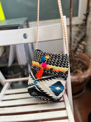 Bolso bandolera étnico multicolor