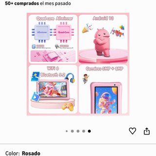 Tablet Infantil 7 pulgadas Rosa