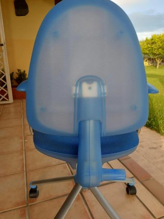 Silla de estudio ergonómica azul