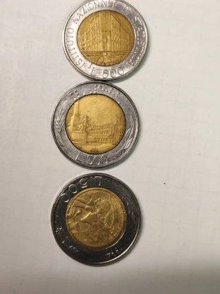 10 Monete da 500 Lire