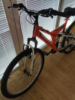 Bicicleta Freerider Roja Doble Suspensión
