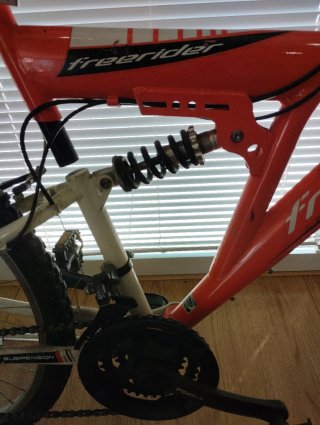 Bicicleta Freerider Roja Doble Suspensión