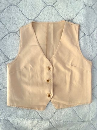Chaleco/camisa beige