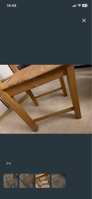 Silla de madera Ikea