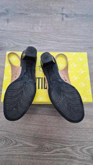 Sandalias Pitillos Piel Beige Talla 37