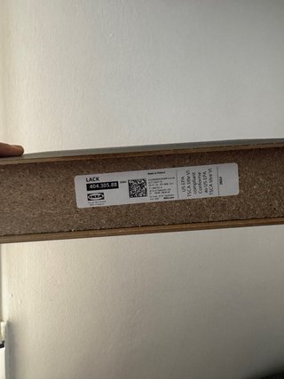 Estante pared IKEA LACK negro 30x26cm