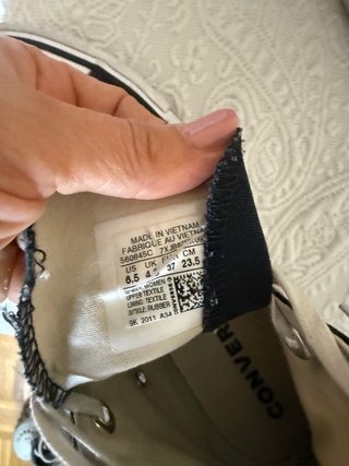 Converse plataforma negras y blancas talla 37