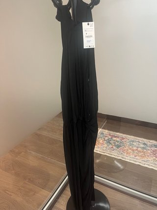 Vestido largo negro Zara Talla XS