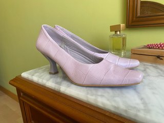 Zapatos de tacón morados/rosas
