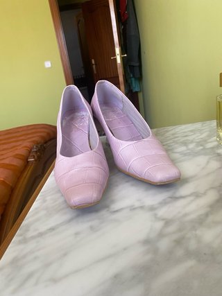 Zapatos de tacón morados/rosas
