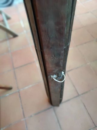 Persiana madera maciza puerta o ventana antigua