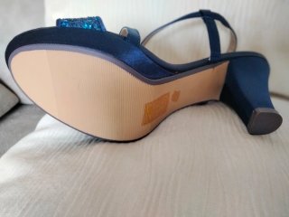 Zapatos de fiesta azul para mujer