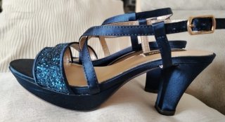 Zapatos de fiesta azul para mujer