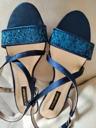 Zapatos de fiesta azul para mujer