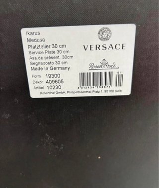 Piatto Versace Medusa Nuovo Scatolato