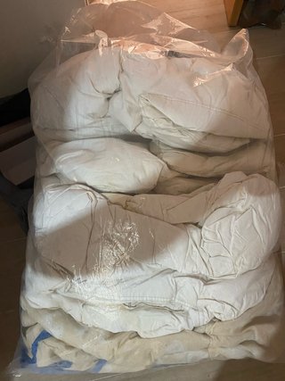 Edredones King Beige/Blanco