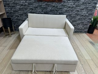 Sofá Cama 2 Plazas Poliéster Beige