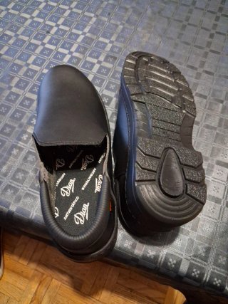 Zapatos de trabajo DIAN negros y azules