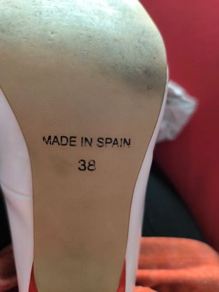 Zapatos de tacón multicolor peep toe