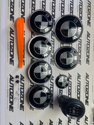 Emblemas BMW E46 Carbono y pomo M 6 marchas