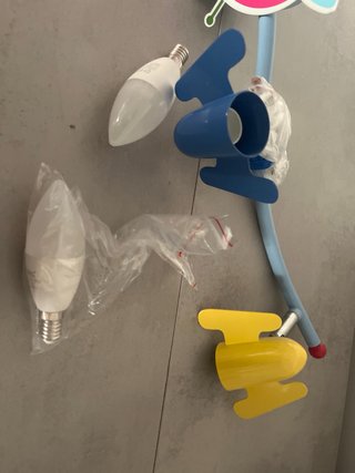 Lámpara infantil cohete y nave espacial