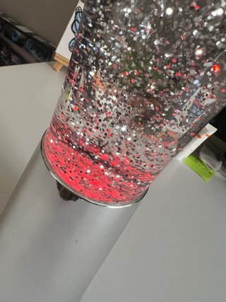 Lámpara de lava con purpurina