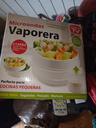 Vaporera Microondas 2 Capas Cocina Rápida