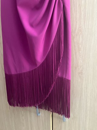 Vestido CAYRO púrpura con flecos