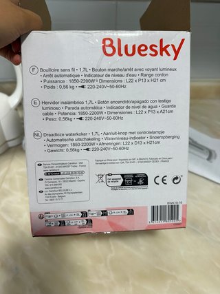 Jarra eléctrica Bluesky 1.7L