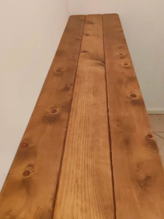 Mesa alta de bar de madera maciza