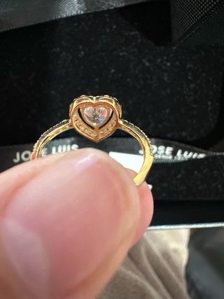 Anillo Corazón Oro 18K con Circonitas