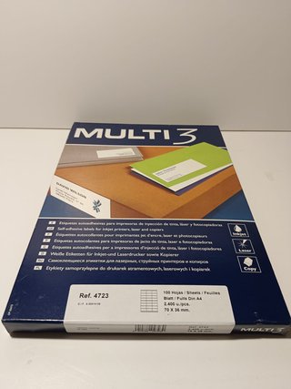 Etiquetas Multitres Inkjet/Laser/Copier A4