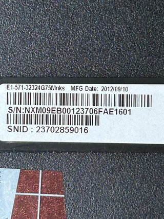 Acer Aspire E1-571 i3 reparar o piezas
