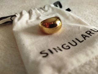 Anillo Acero Bañado en Oro