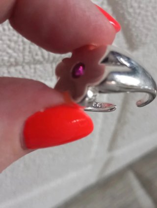 Anello argento '925 a fiore