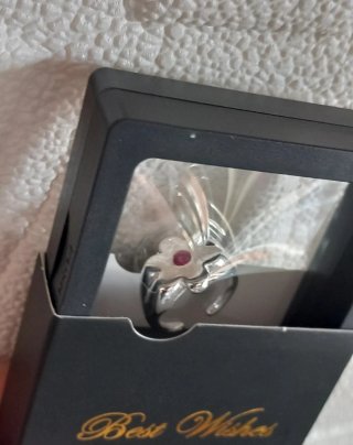 Anello argento '925 a fiore