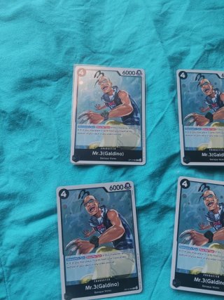 4 Cartas One Piece TCG Mr.3 (Galdino) OP14