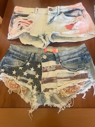 Shorts vaqueros rotos talla 34