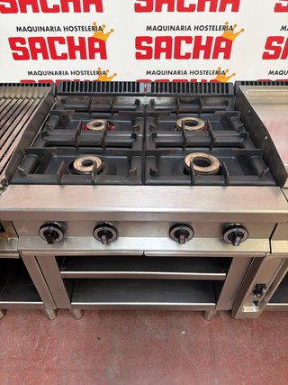 PARRILLA + COCINA + PLANCHA CROMO GAS OCASION !!!!