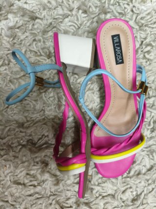 Sandalias VILLAROSA verano azules y rosas