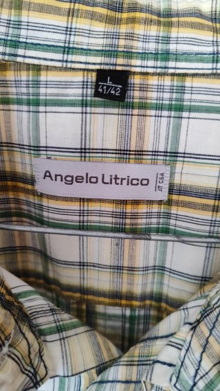 Camisa cuadros manga corta Angelo Lítrico