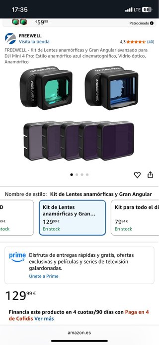 Kit Filtros Mini 4 Pro Gran Angular y Anamorfico
